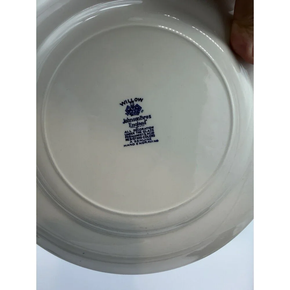 Johnson Bros England Porcelain Blue Willow 10